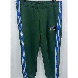 Lacoste Sweatpants Men XL Green Contrast Side Spellout Preppy Organic Streetwear